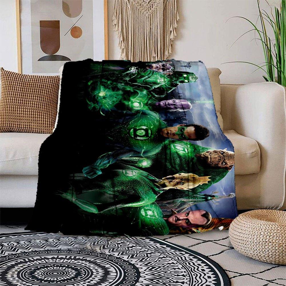 Green Lantern Corps: Guardians of the UniverseBlanket Flannel Throw Blanket for Sofa, Bed, Travel, Camping, Office, Couch, Chair