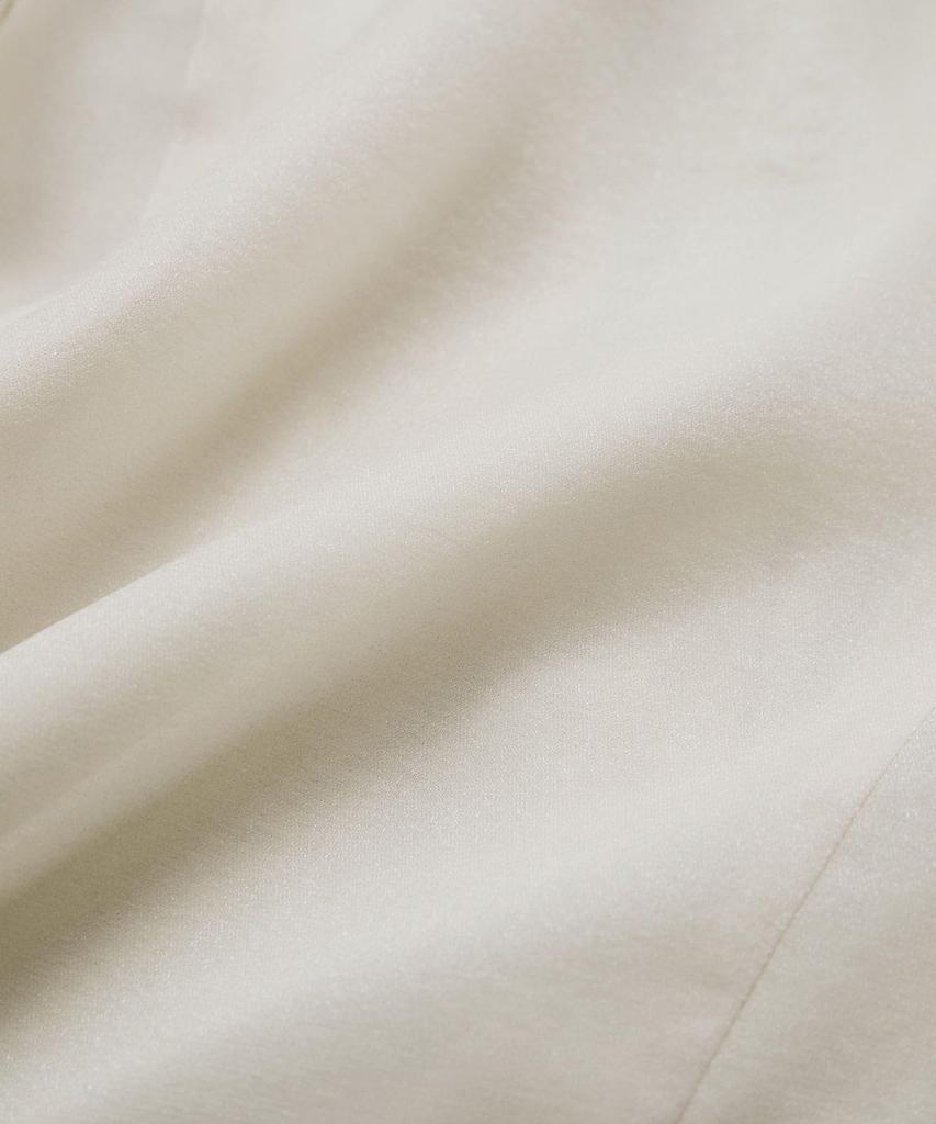 Blusa Transparente con Volantes de Manga Corta para Mujer Natural [BIS] [Lavable], (dieciséis)