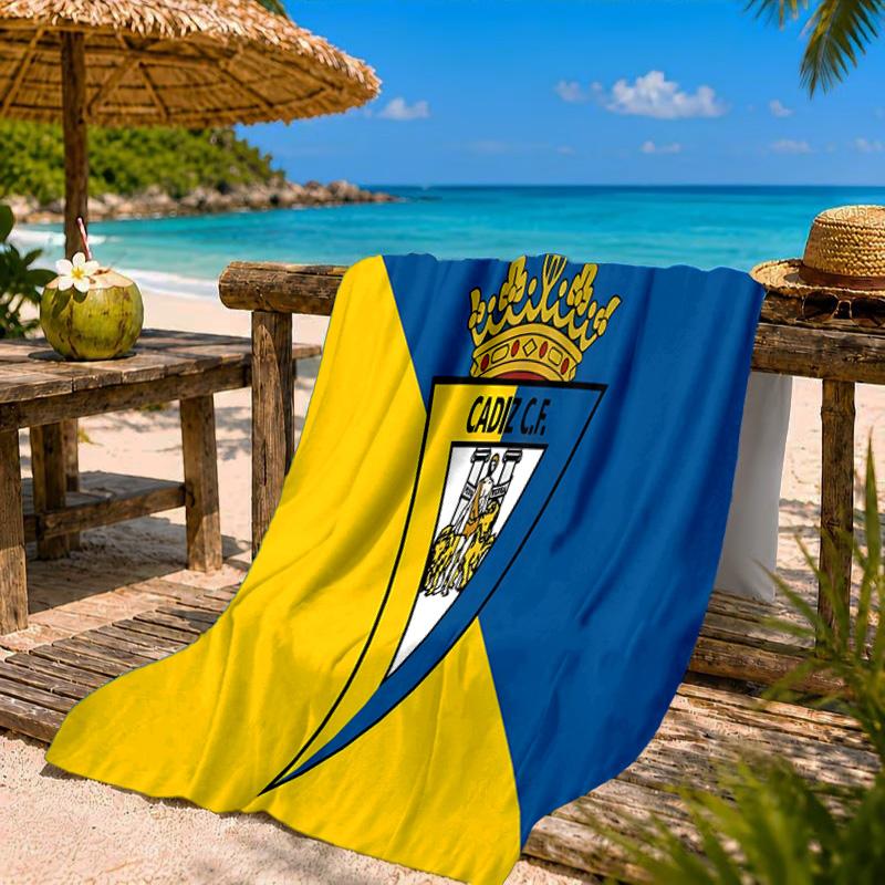Cadiz Cf Badge Design Beach Towel Microfiber Beach Towel, Lightweight and Quick-Dry, for Summer Travel, Swimming Pool Fan Birthday Gift