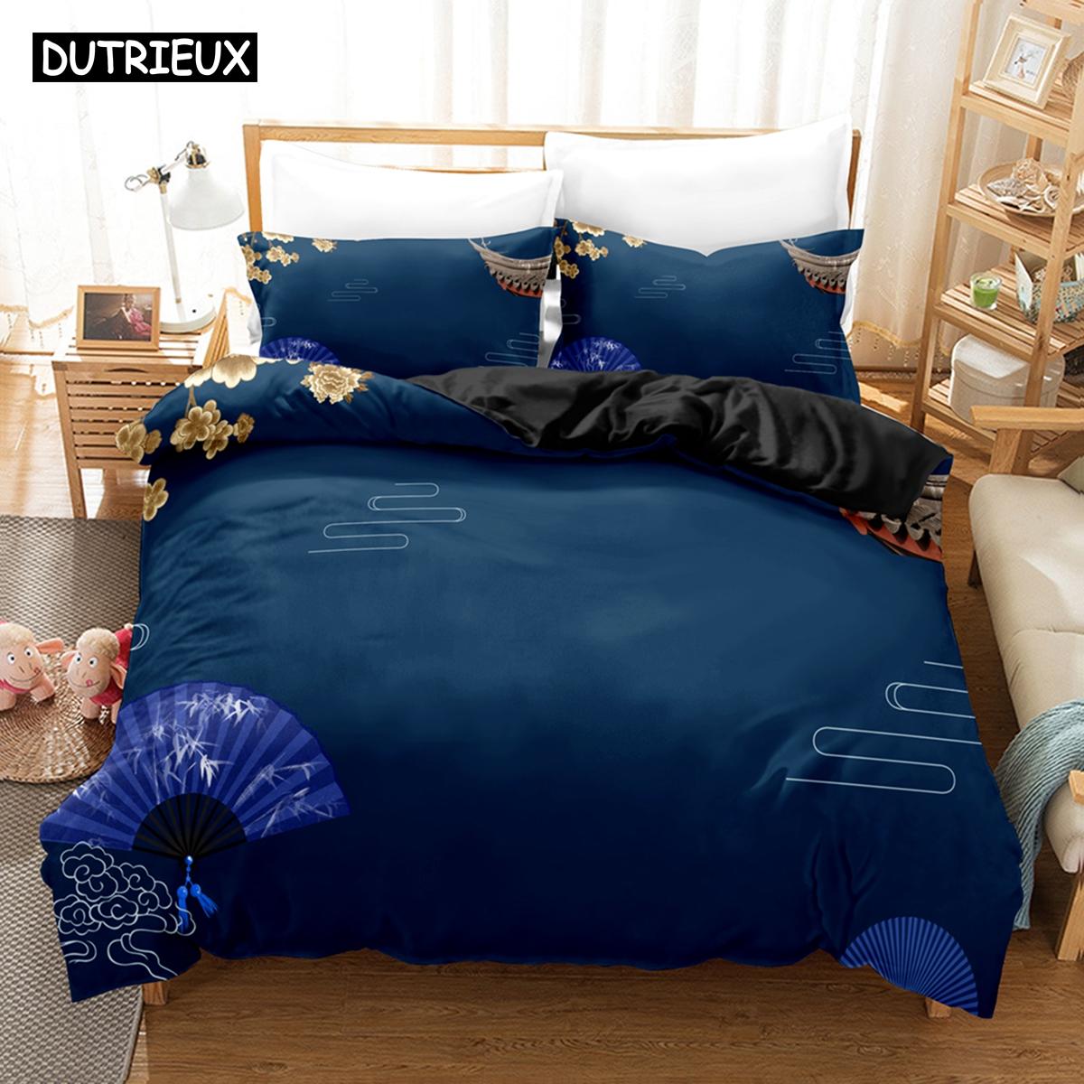 

3D Pattern Printed Chinese Fad Bed Linen Collection Down Quilt Cover With Pillowcase Full Size SIngle King Size 3D Pattern Printed Anime My Dress-U EU single(135x200cm)