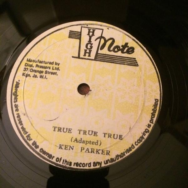 

12-дюймовая пластинка KEN PARKER True True True I Should Have Know NONE High Note Япония Регги Ска Даб Б/у