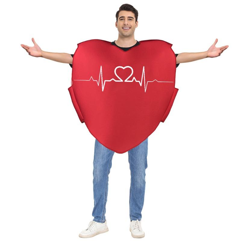 2 New Valentine's Day Clothing Sponge Digital Printing Play Clothing Love Couple Clothing Performance Clothing