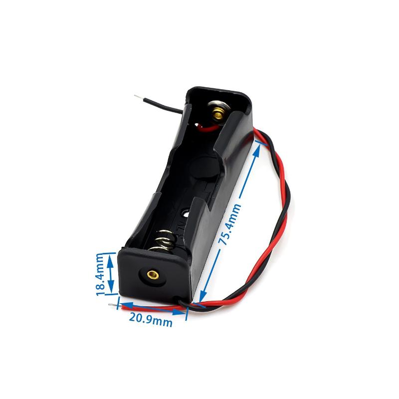 18650 Battery Case Holder With Wire Bundle,10Pcs Diy Battery Storage Boxes, 18650 1 Bay Cell Battery Holder, 1 Slots 10Pcs