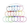Colorful Iron Steel Wire Keychain with Rotating Screw and Button - DIY Jewelry Pendant Accessories.