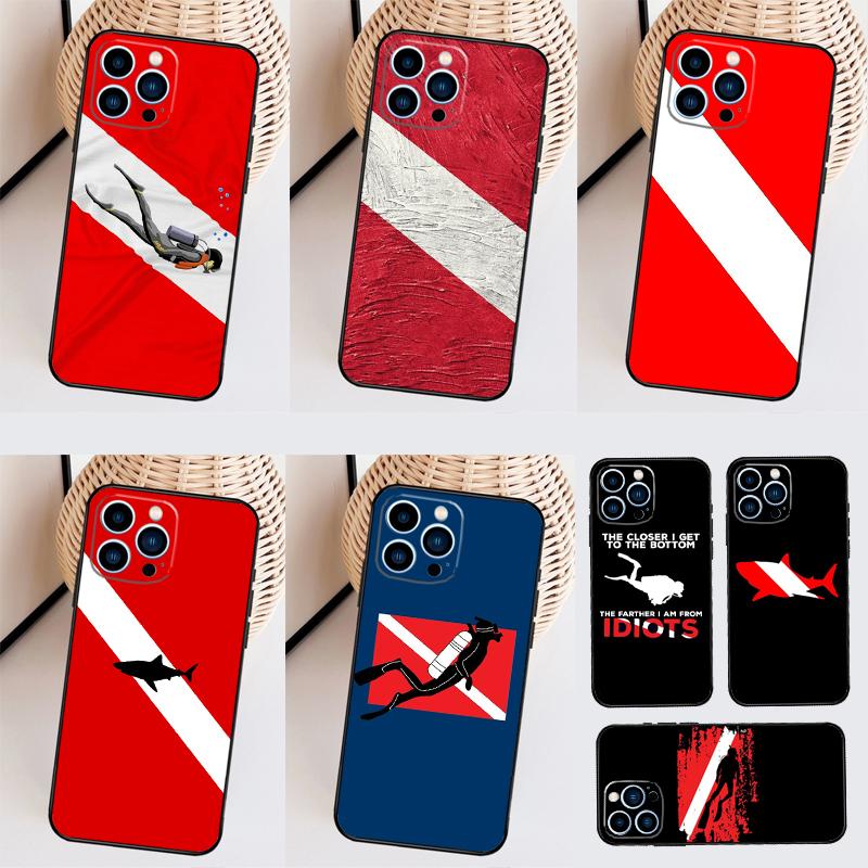 Diver Down Diving Flag Case For Samsung Galaxy A36 A56 A16 A33 A13 A23 A52 A32 A12 A54 A34 A14 A53 A15 A35 A55 A17