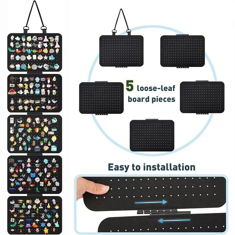 New DIY Hanging Enamel Lapel Pin Display Panels Felt Badge Button Brooch Storage Holder Jewelry Necklace Stand Earring Organizer