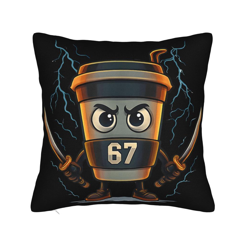 67 Meme Tralalero Tralala Italian Brainrot Pillowcase Printed Fabric Cushion Cover Gift Pillow Case Cover Home