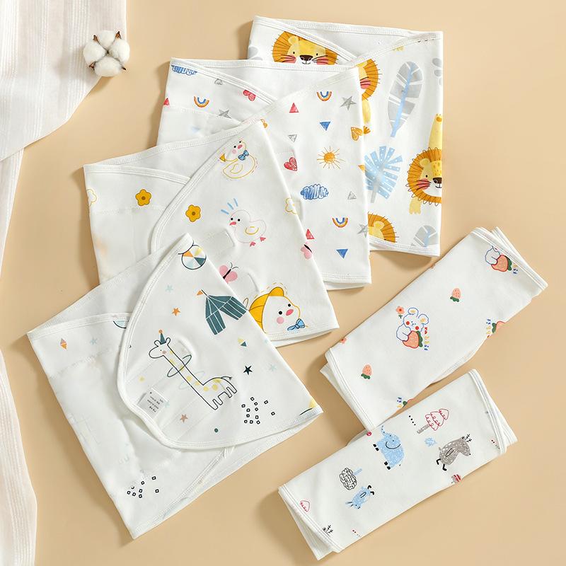 Baby Anti-scare Sleeping Bag Cotton Towel Baby Sleep Quietly Newborn Swaddling Towel Spring and Summer Thin Quilt Wrap