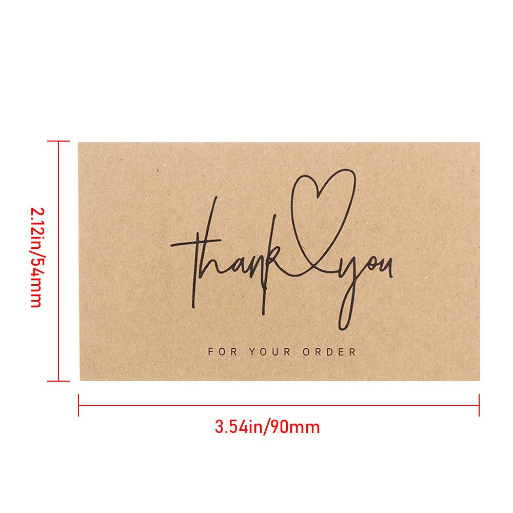 30pcs New Kraft Paper Cards Thank You For Your Order Card For Small Shop Gift Decoration Card For Small Business