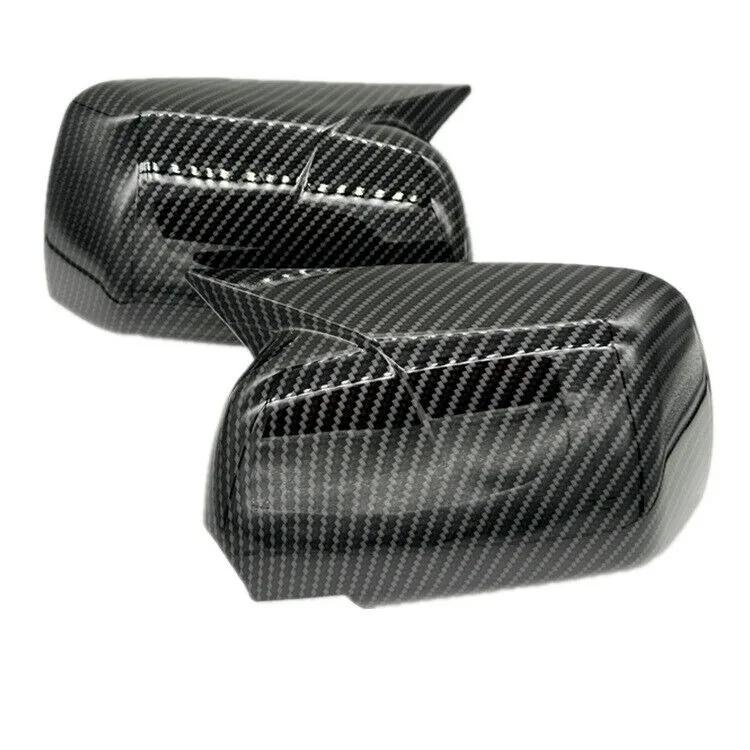 For BMW X5 E53 1999-2006 Car Sticker Rearview Side Mirror Cover Wing Cap Exterior Door Rear View Case Trim Carbon Fiber Look ABS