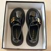 Platform small leather shoes women's spring 2025 new versatile British college style black jk shoes muffin loafer single shoes