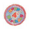 Unique Party Palloncino in foil Prism 4° compleanno