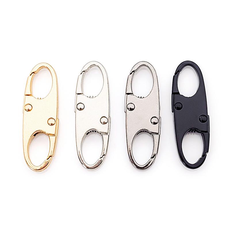 S-shaped Detachable Zipper Puller & Figure-8 Quick Release Keychain Buckle