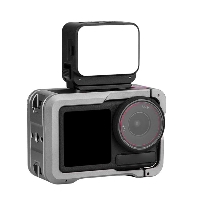 Mini LED Vloggings Light With Magnetic Mount And Waterproof Design For Action Cameras Cold Shoe Adapters 3000K 8700K Adjustable