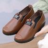 Korean Waterproof Leather Casual Sports Shoes for Middle-Aged and Elderly Women