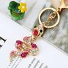 Fortune Rhinestone Snake Keychain Exquisite Women's Bag Pendant Snake Lucky Pendant  New Year Gifts
