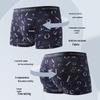 SEPTWOLVES Men's Letter Print Antibacterial Boxer Briefs