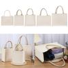 Reusable DIY Hand Drawn Canvas Bag Foldable Beige Blank Tote Sack Large Capacity Travel Shopping Bag