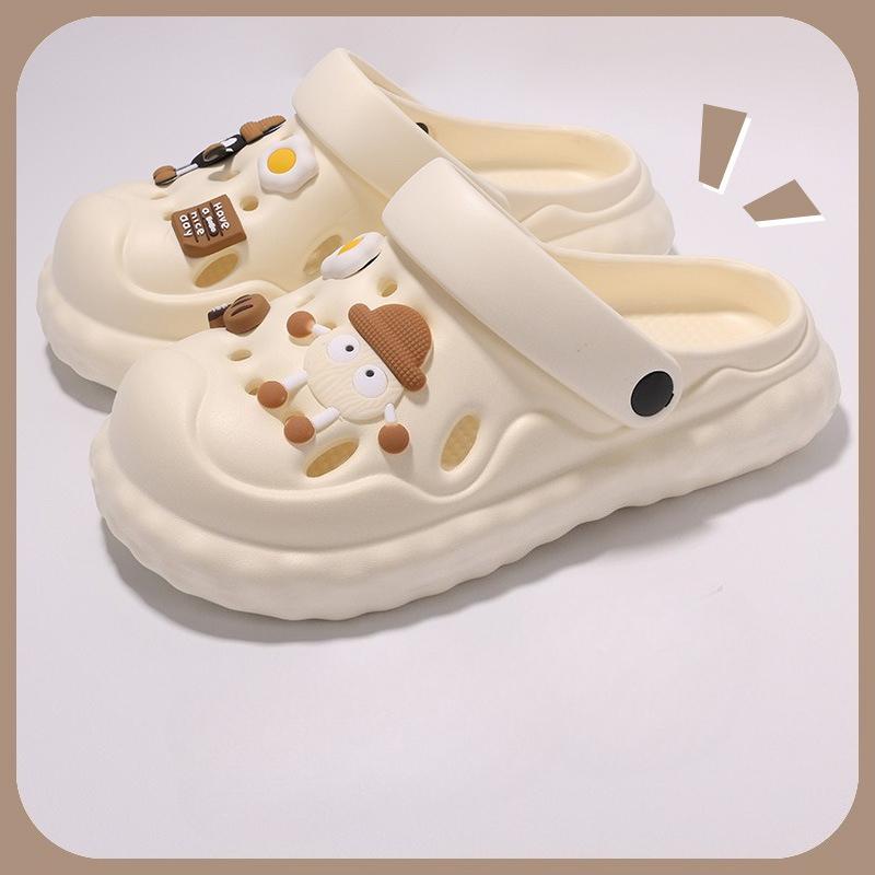 Stepping On Poop Feeling Cool Slippers Anti Slip and Wear-resistant Height Increasing Outdoor Hole Shoes