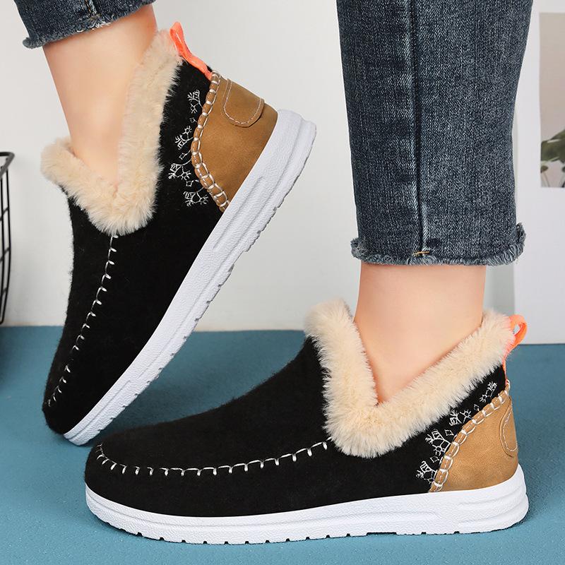 Fashion Cotton Women's Winter Boots with Thick Velvet Snow Boots Short Fashionable and Warm Cotton Boots Cheap Shoes Clearance