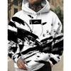 Men's 3D Long Sleeved Hooded Sweatshirt