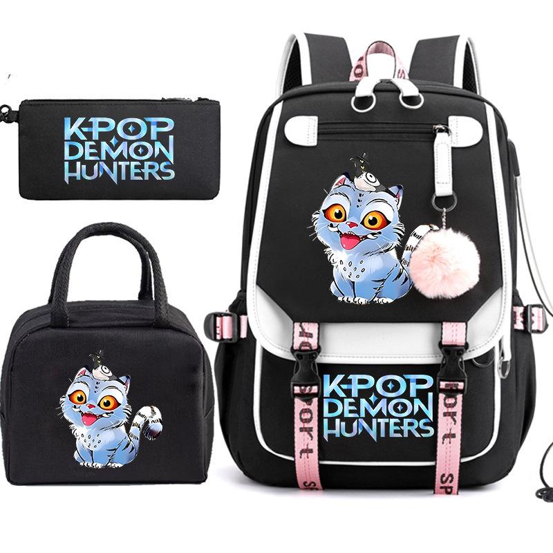 Hexenjäger Huntrx Campus Schultasche Mittel- und Oberschüler Lunchtasche Federmäppchen Rucksack 3-in-1 0724