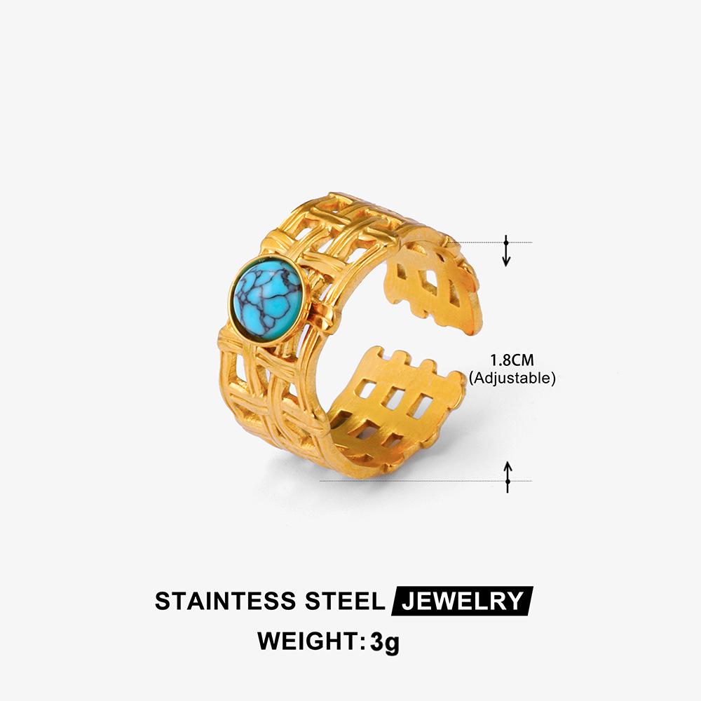 Богемное Геометрическое Регулируемое Кольцо из Нержавеющей Стали для Женщин - Невыцветающее Модное Украшение