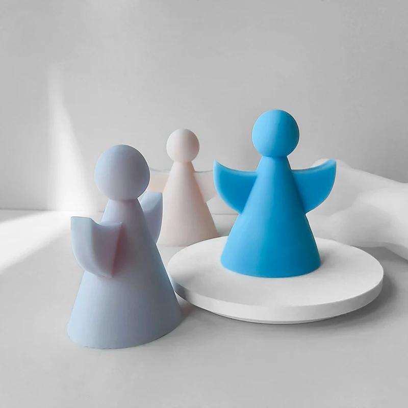 Handmade Aroma Candle Angel Silicone Mold DIY Resin Plaster Ornaments Mould Soap Candle Making Supplies