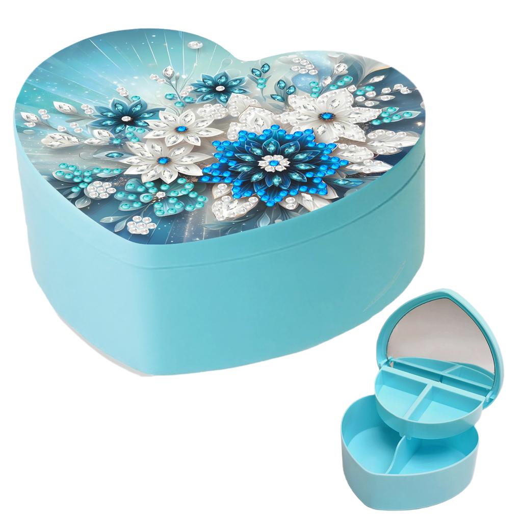 DIY Diamond Painting Rhinestones Decorative Storage Box Partial Drill Crystal Mosaic Storage Container for Desktop Diamond Art