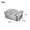 304 Stainless Steel Lunch Box Household Spill-proof Square Lunch Box Double-layer Compartmental Lunch Box Suitable For Picnics