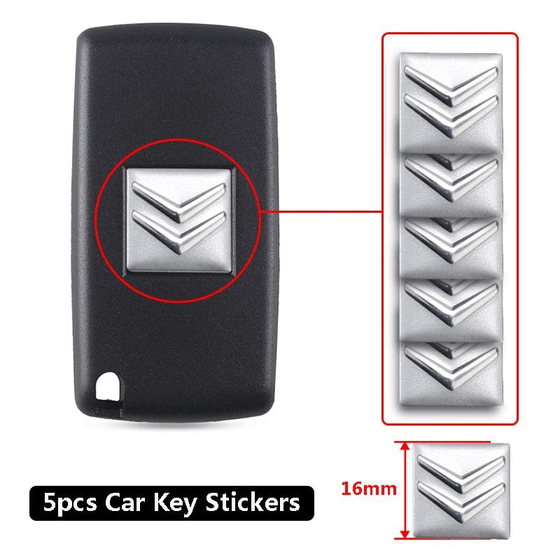 14mm Car Key Emblem Stickers Auto Control Key Logo Accessories For Citroen berlingo xsara picass Car styling C2 C3 C4 C5 X7 akr256