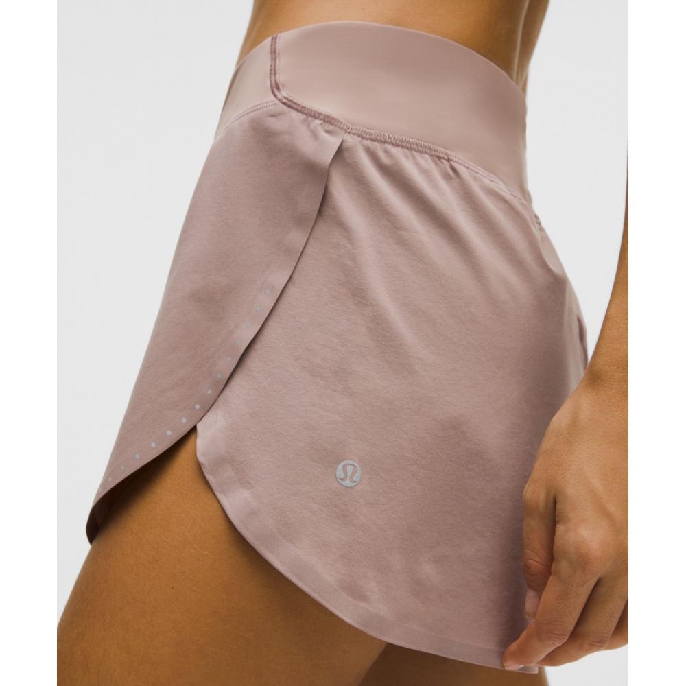 Lululemon Fast And Free High Rise Classic Fit Split Short 3  Ashen Rose