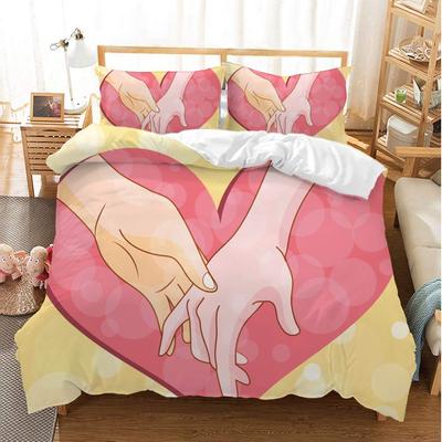 Set Copripiumino Cuore Rosso Amore Tema Romantico Copripiumino Regalo di San Valentino Misura King Queen Matrimoniale Singolo Con Federa