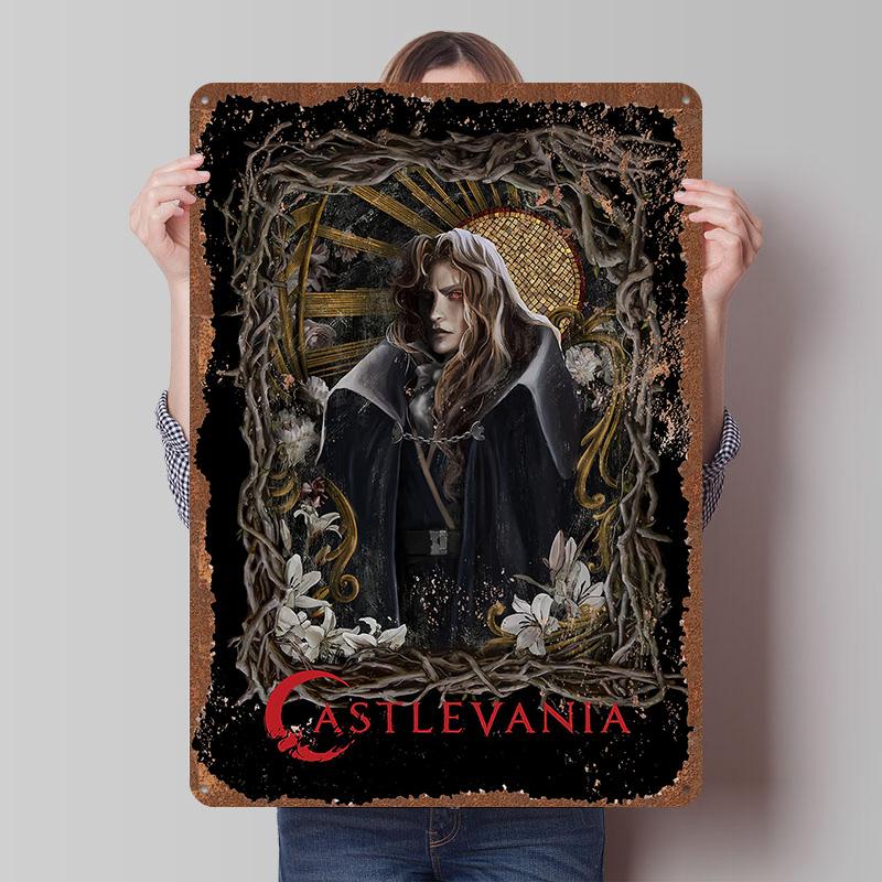 CastlevaniaS Tinplate Posters Customizable Wall Art Retro Vintage Metal Tin Signs for Gaming Room Decoration Aesthetic House