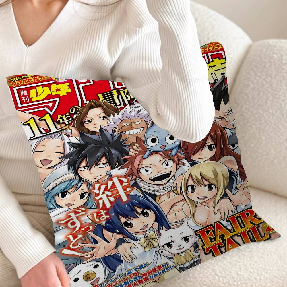 Fairy Tail Whitepaper Cushion Cover Decorative Pillow Sofa Home Decor Case Pillow Cases