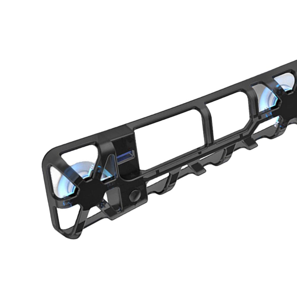 Cooling Fan with LED Light and 3 Fans Cooling Game Accessories USB DC 5V Game Console Rear Cooling Fan for PS5 Slim Console