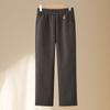 Women's High-Waist Elastic Stretch Pants - Winter Thickened, Loose Straight Fit for Middle-Aged & Elderly