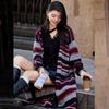 Bailuyu Retro Striped Knit Cardigan