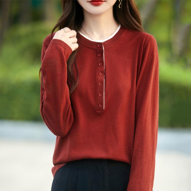 Cashmere genser for kvinner Qinghe cashmere 50 % ull 50 % silke Dame høst og vinter kashmir genser myk og varm