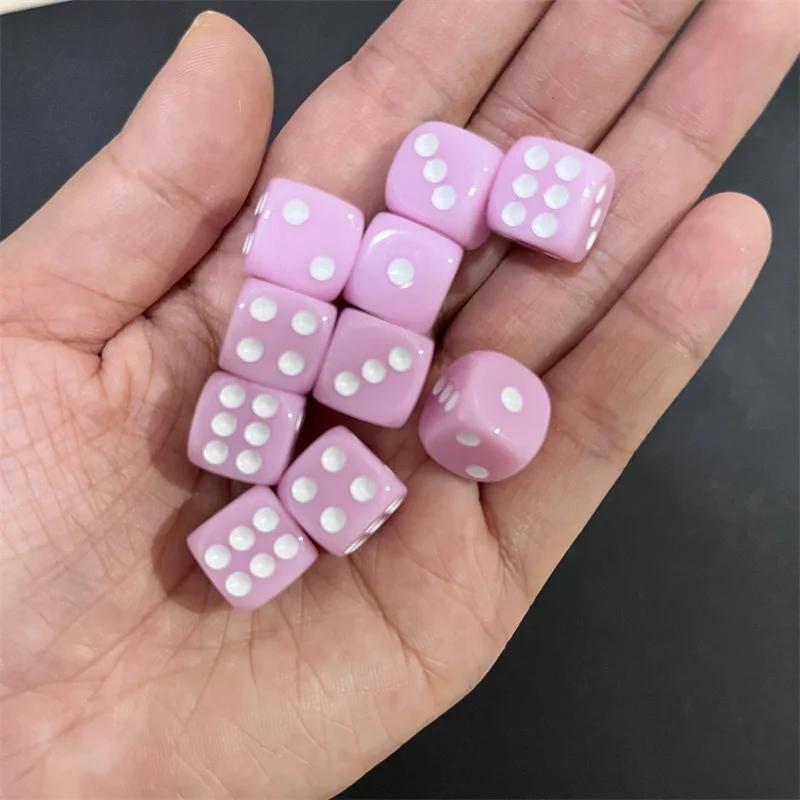 50Pcspack High Quality New 12Mm Acrylic Transparent D6 Point Dice #12 Round Corner Boutique Dice