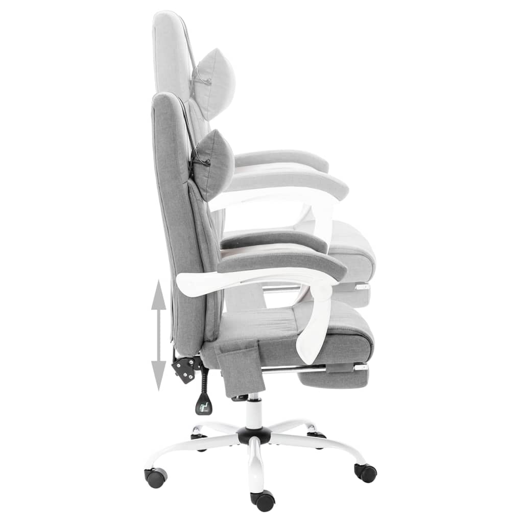 Massage Office Chair Grey Fabric