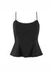 Chic French Lace-Trimmed Waist-Cinching Strapless Camisole for Women