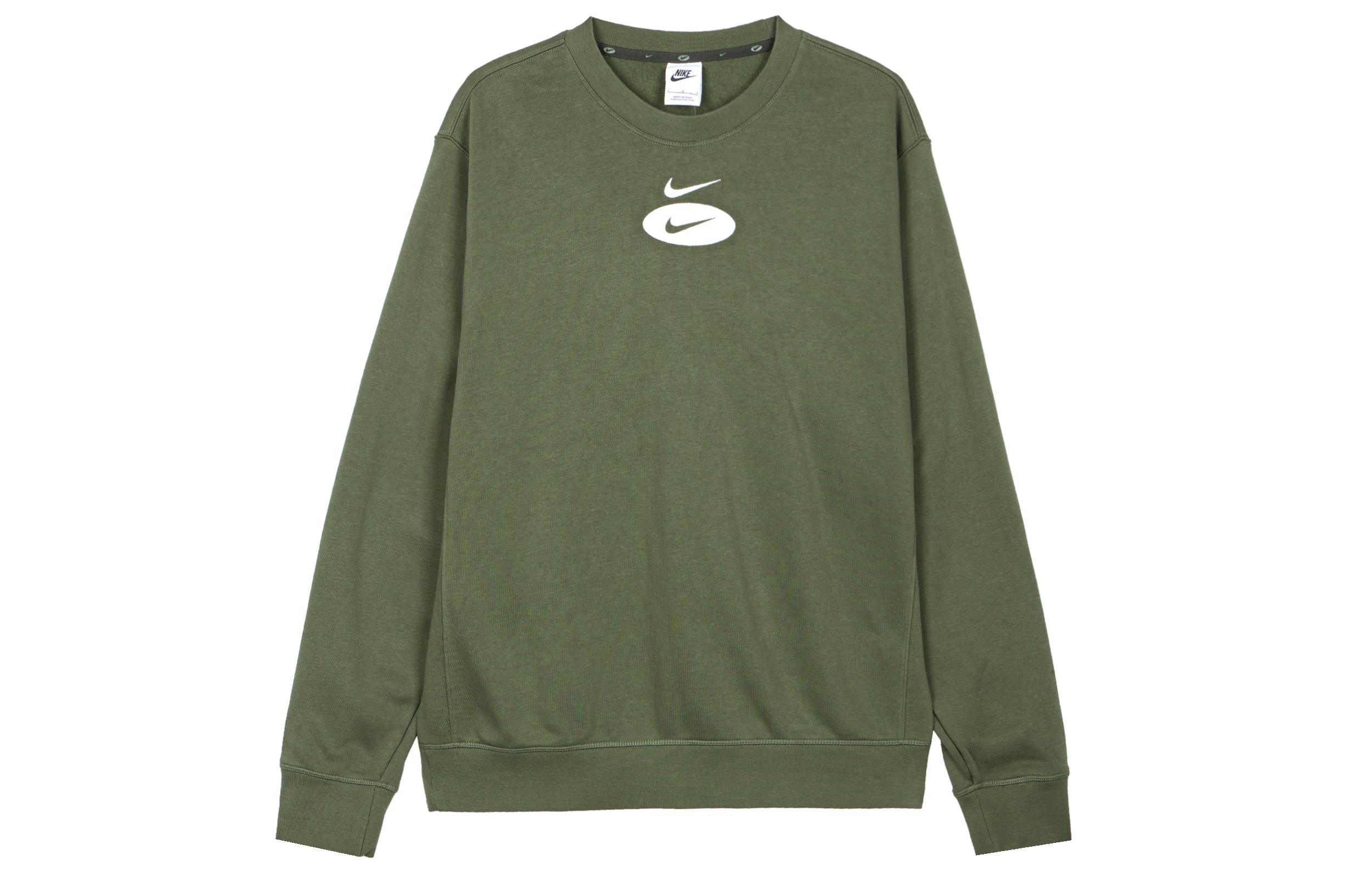 Nike Sweatshirts Men s Rugged Green Crew Neck Thickened Other DM5461-326 S