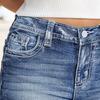 Women Baggy Mid Waist Jeans Wide Leg Loose Denim Pants Straight Leg Cropped Barrel Jeans