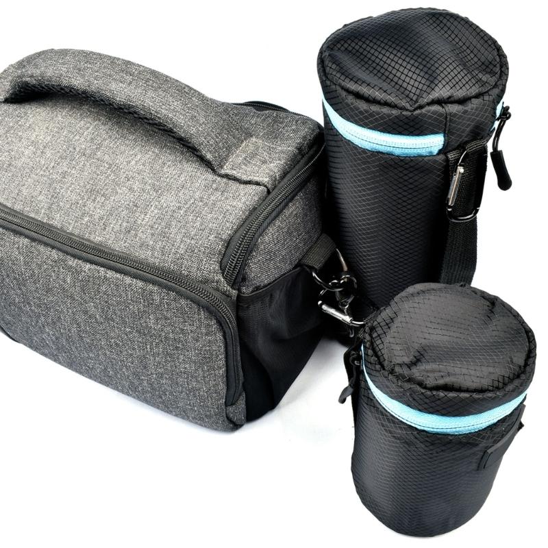 Camera Lens Pouch for Case Univeral for Telephoto Zoom Lens Zipper Bag Nylon Thickened Lens Protective Bag
