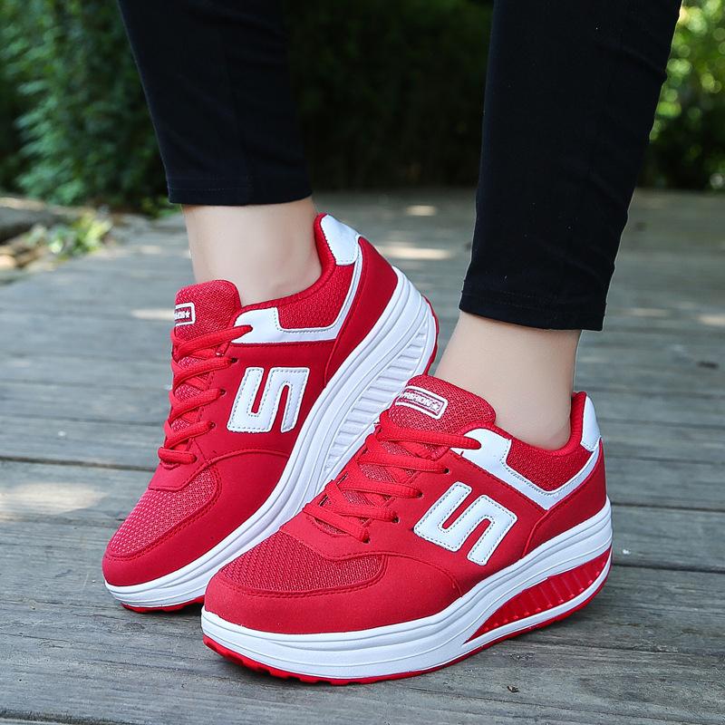 Fashion Spring And Autumn Women's Shoes Leather Breathable Fashionable Women's Rocking Shoes Casual Sports Shoes Trendy Women's Shoes
