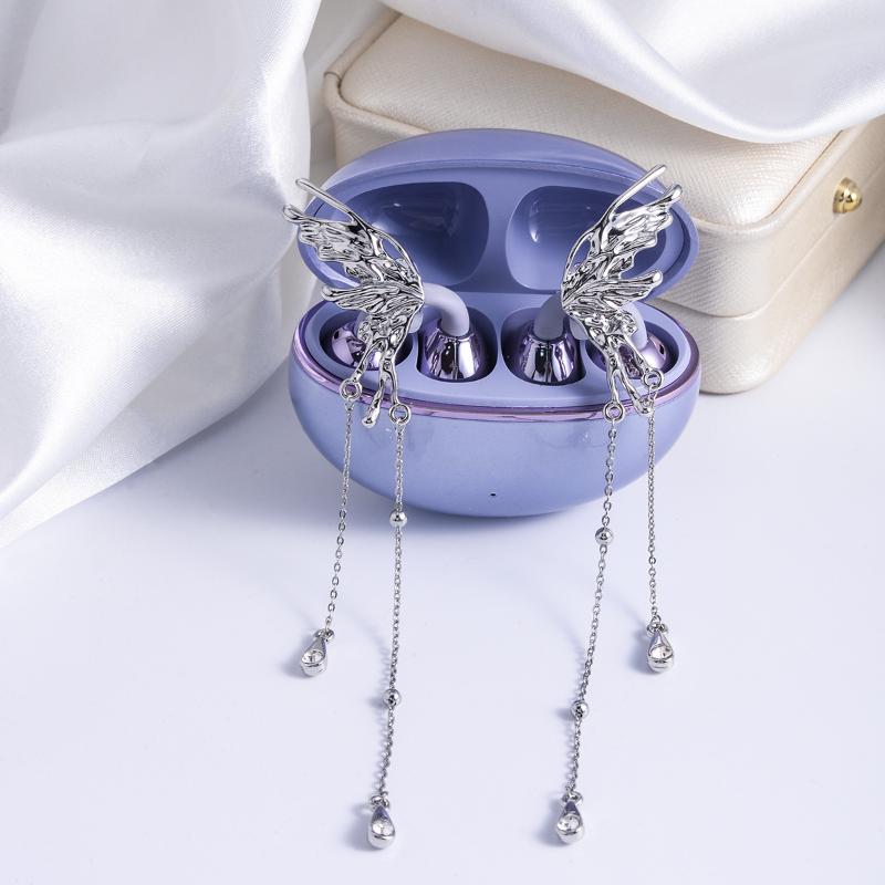 1Pair Personalized Earphone Bling Ear Clip Accessories Star Butterfly Earphone Buckle Versatile Adornment