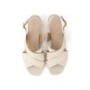 Daks 4cm Cross Leather Semi Dress Sandals Dld301 Ivory