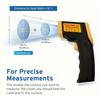 Portable Infrared Thermometer Digital Thermometer  Use with High Accuracy Digital Temperature Gun for Industrial Kitchen Cooking