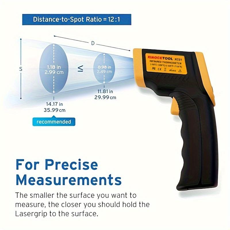 Portable Infrared Thermometer Digital Thermometer  Use with High Accuracy Digital Temperature Gun for Industrial Kitchen Cooking